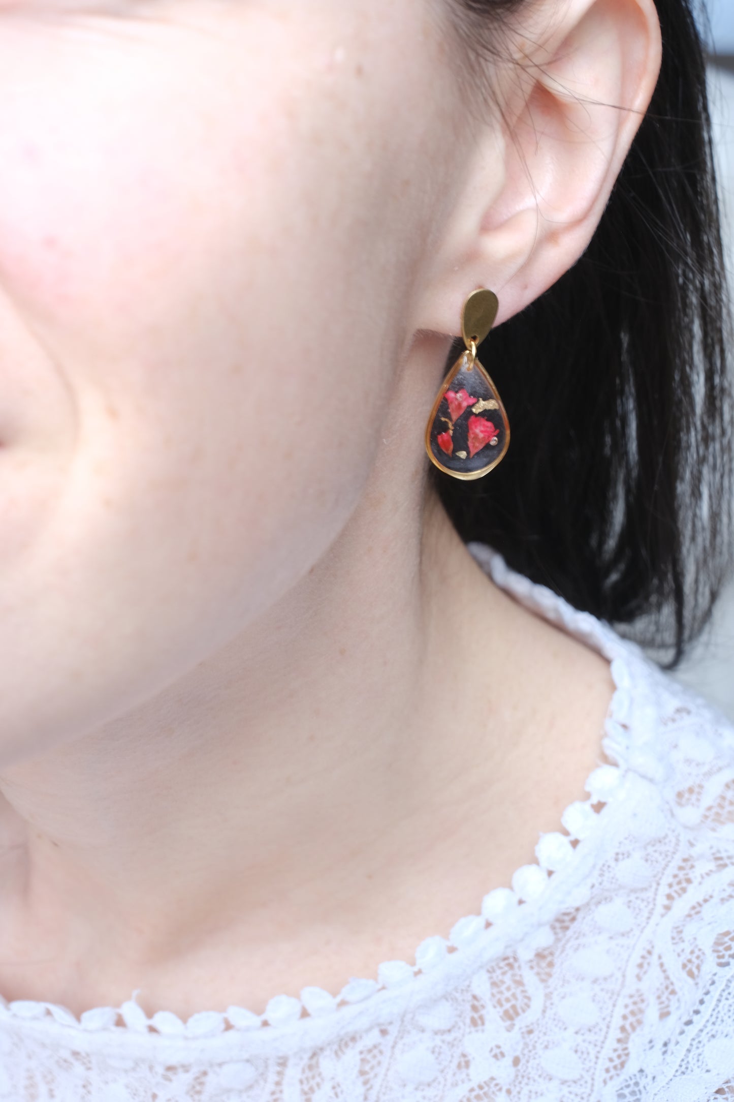 Boucles d'oreilles goutte SAKURA - Moyenne