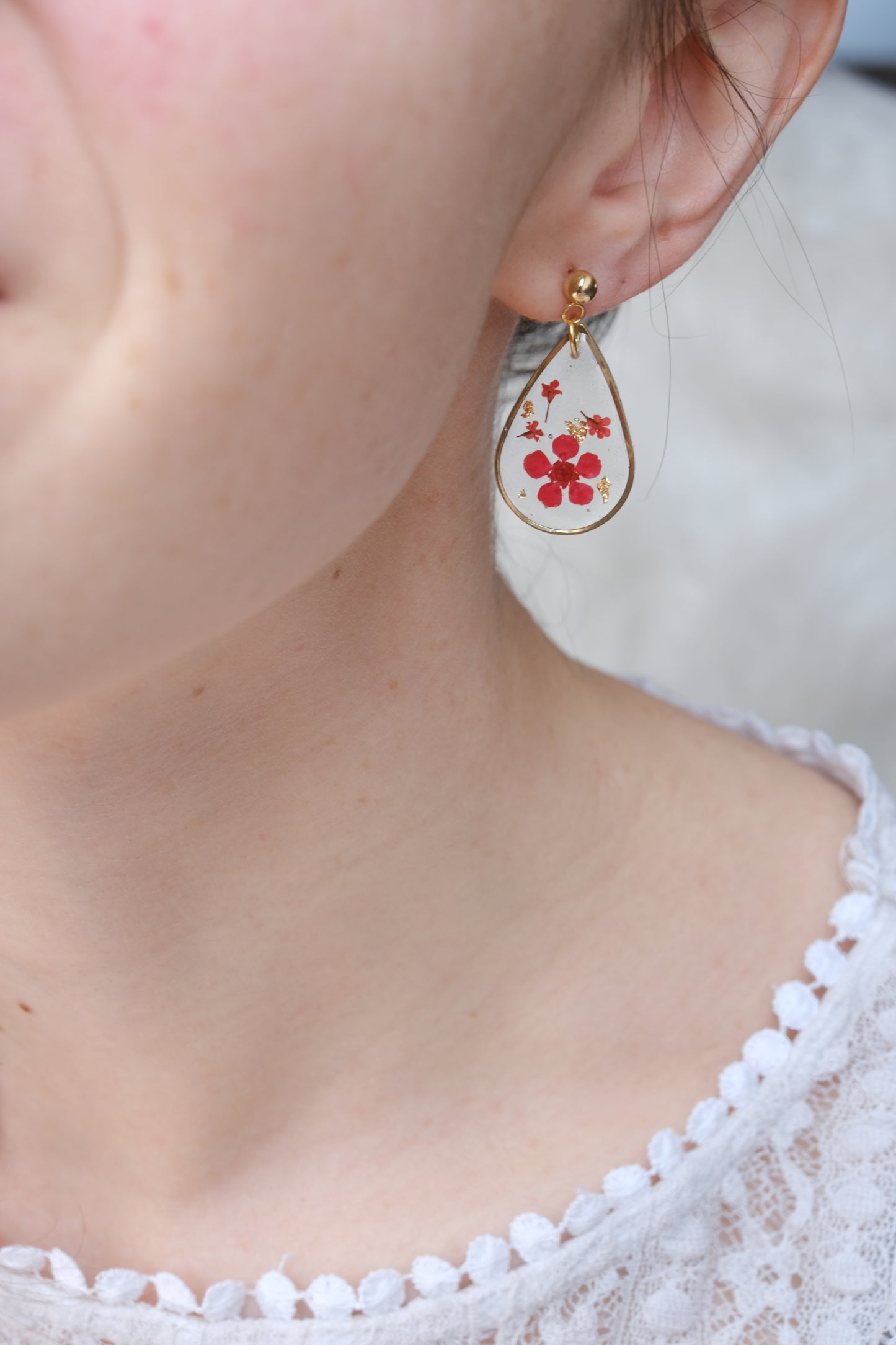 Boucles d'oreilles goutte SAKURA - Grande
