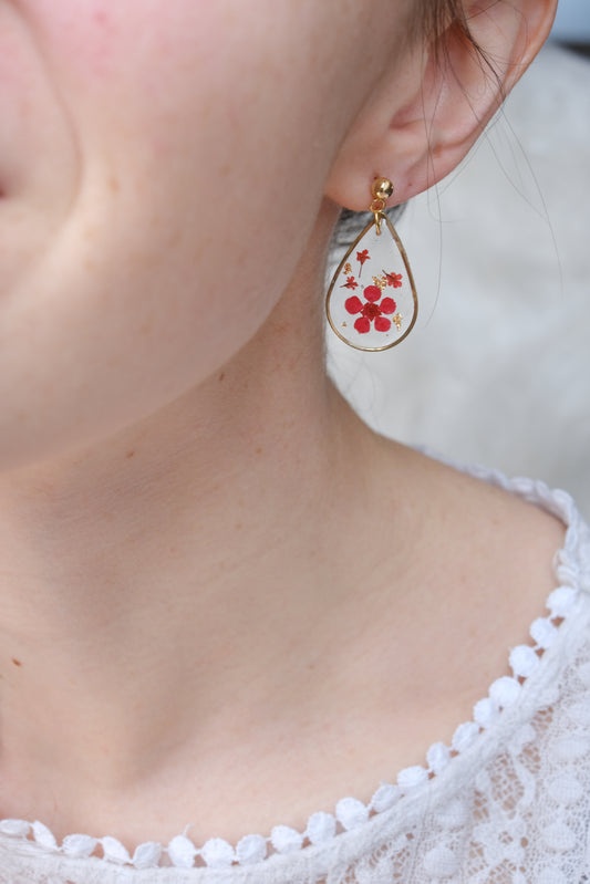 Boucles d'oreilles goutte SAKURA - Grande